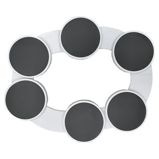 上手家居 迴轉餐桌6件組 71 x 57cm 白色, 方便分享美食，輕鬆打造優雅用餐體驗, 1組