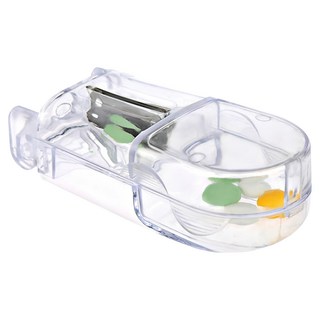 iSFun 可切開藥片藥盒透明切刀, 透明色, 2個