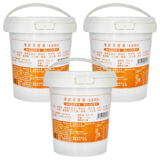 GT 谷統食品 傳統麥芽膏（金黃顏色）, 濃郁的麥芽香，點心的好幫手, 1.2kg, 3罐