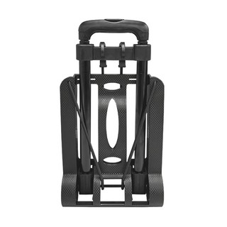 超耐重折疊輕便搬運手拉車, 最大承重20KG, 耐磨橡膠輪, 黑色, 1個