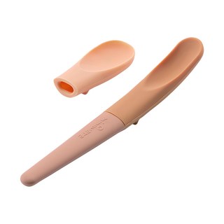miniware 微兒 蹺蹺板兩用湯匙組, 食品級矽膠, 100%植物萃取物製作, 兩種勺頭, 大地暖棕, 1組
