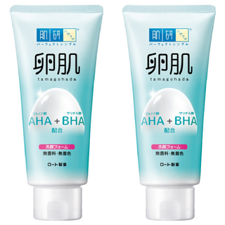 HADALABO 肌研 卵肌去角質洗面乳 AHA+BHA配合 溫和洗淨老廢角質, 130g, 2條