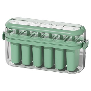 YUNMI 6格家用DIY雪糕模具, 綠色, 1個