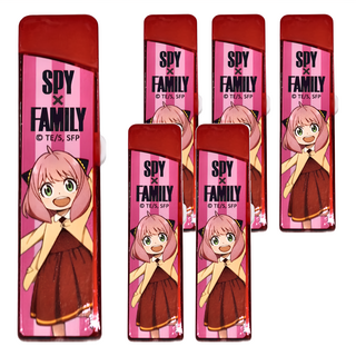 收納王妃 間諜家家酒上推鉛芯盒 紅色, 0.5mm, 6個