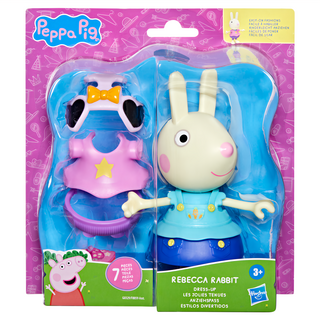 Hasbro 孩之寶 Peppa Pig 粉紅豬小妹 小兔瑞貝卡變裝動作模型, 1盒