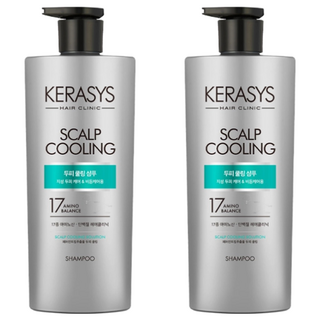 KERASYS 可瑞絲 胺基酸去屑洗髮精 控油勁涼 600ml 含17種胺基酸 蛋白質 薄荷葉萃取 頭皮深層清潔, 2瓶