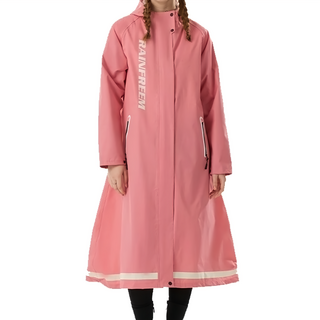 Rainfreem 琴飛曼 連身雨衣 BH321, M/L/XL/2XL/3XL/4XL, 粉色, 2XL(長度127.6cm下擺200cm 袖長78cm)