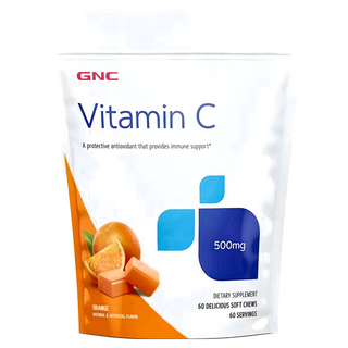 GNC 健安喜 維生素C軟糖 橘子口味 500mg 60顆 提升免疫力, 1包