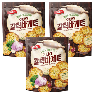 O my food 歐邁福 法式麵包餅乾 香濃大蒜奶油 搭配營養彩蔬 口感酥脆, 300g, 3包