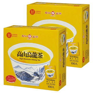 天仁茗茶 高山烏龍茶，輕發酵，無糖無香料，單獨防潮包裝, 2g, 100包, 2盒