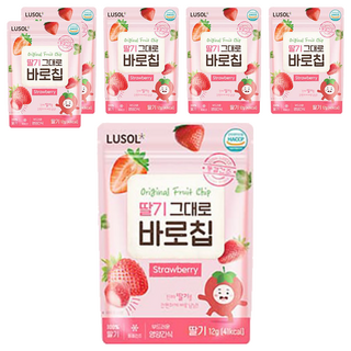 LUSOL 草莓果乾 冷凍乾燥 100%無添加, 12g, 6包