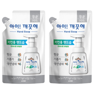 LION 獅王 趣淨 Ai! Kekute 趣淨廚房專用洗手慕斯補充包, 羅勒香, 200ml, 2包