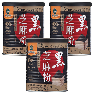 薌園 黑芝麻粉 350g/罐, 多榖多健康, 富含膳食纖維, 無糖份, 多種穀物, 口感豐富多層次, 3罐