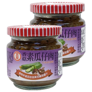 KIMLAN 金蘭 素瓜仔肉, 不添加防腐劑, 使用非基因改造黃豆釀造醬汁, 180g, 2罐