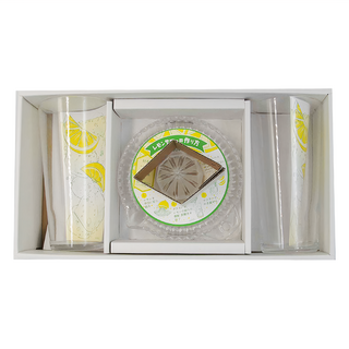TOYO-SASAKI GLASS 東洋佐佐木 檸檬沙瓦對杯禮盒組 420ml 玻璃材質, 099313, 1組