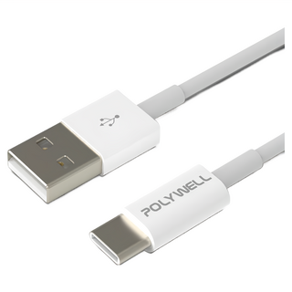POLYWELL 寶利威爾 Type A-Type C 安卓快充線 PW15-W45-A171, 50cm, 單一顏色, 1條