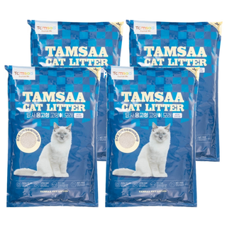 Tamsaa 凝結型貓砂 5L, 爽身粉香, 4包