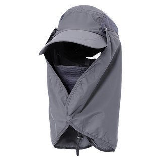 捷華 可拆式透氣鴨舌帽 深灰色 防曬遮陽, 頭圍53~59cm