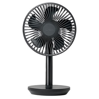 Lumena STAND4 USB 桌上型擺頭隨行風扇，無線使用長達20小時，4階段風量調節，左右80度擺頭送風, 單一商品, 炭黑色
