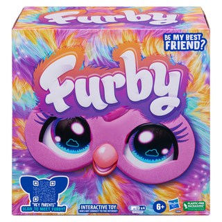 Hasbro 孩之寶 Furby 菲比小精靈 電子互動絨毛玩偶, 彩色, 1盒, 22.9cm