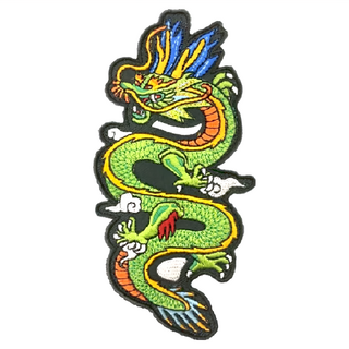 A-ONE 匯旺 中華 神龍 地標造型刺繡, 螺旋刺繡線, 聚酯纖維布, 7.5 x 6 CM, 台灣製, NO.322, 1個