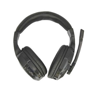 RASTO 黑武士電競頭戴耳機麥克風 贈2孔轉1孔音源線, RS34, 黑色