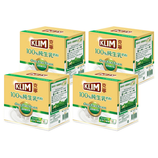 KLIM 克寧 100％純生乳奶粉 隨手包, 紐西蘭乳源, 無添加香料 色素 防腐劑, 432g, 4盒
