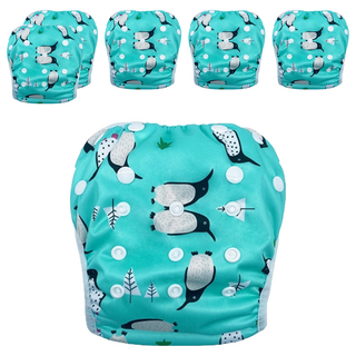 我家寶貝 嬰幼童調節式內褲型泳褲 TPU防水布 網眼布 防滲漏 舒適親膚, 6件, 0-3歲