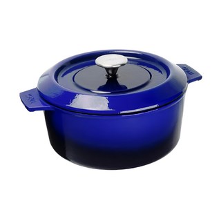 WOLL 歐爾 德國IRON鑄鐵圓鍋 24cm 輕盈少油煙 適用於所有爐具, 藍色, 1個