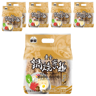 新宏 黃金鍋燒意麵 日式柴魚海鮮風味, 335g, 6袋