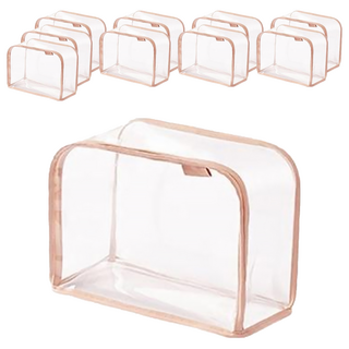 美得像專櫃 立體透明包包收納袋 B, 粉色, 10個