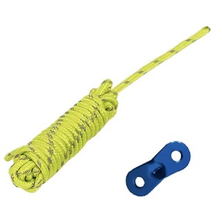 FAmILyLIFE 生活 5.5mm加粗防滑雙反光營繩 單頭 附調節片 8條, 螢光錄