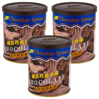 福汎 巧克力醬，不含防腐劑，不含膽固醇，奶素可食，即可食用，烘焙調理專用, 900g, 3罐
