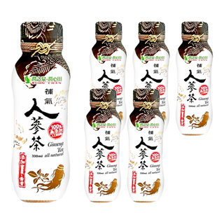 潤之泉潤心田 人蔘茶, 330ml 天然, 6瓶