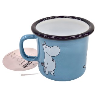 muurla嚕嚕米童話馬克杯 250ml, 粉藍色, 1個