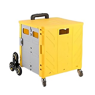 八輪可爬坡購物車 PP材質 39x19x46cm折疊尺寸, 顏色隨機, 1個