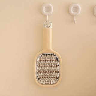 MYUMYU 沐慕家居 304不鏽鋼可掛式刨絲器 12.5 x 9.5cm, 1個, 米色