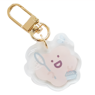 Square Studio 方坊 壓克力吊飾 樂樂捉蝴蝶 圓角直徑35mm, 1個