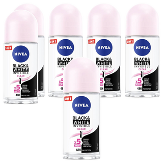 NIVEA 妮維雅 止汗爽身乳液 無印乾爽 滾珠瓶, 50ml, 6瓶