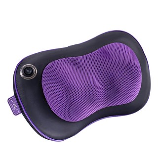 MOLIJIA 魔力家 M620有線款頸肩揉捏溫熱按摩枕, 4顆溫熱旋轉按摩頭, 輕巧好移動, 透氣網布設計, BY060020, 奢華紫