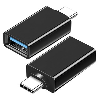 Neon 台灣霓虹 Type-C公轉USB3.0母OTG轉接頭 2入, 鋁合金外殼, 黑色, 3.2cm, 1組