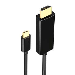 4K高畫質Type-c to HDMI影音轉接線 高清影音傳輸, 1.8m, 1條, 黑色