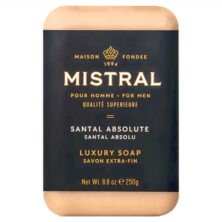 Mistral 皇家檀香沐浴皂｜奢華香氛｜溫和潔淨｜保濕滋潤, 250g, 1個