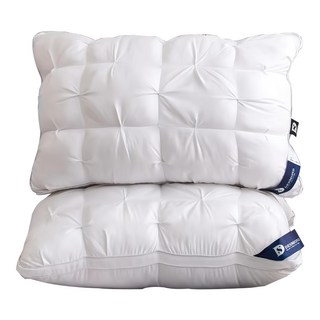 DESMOND 岱思夢 扭花雲朵枕 2個 Set 100%聚酯纖維, 48 x 74cm, 白色, 1組