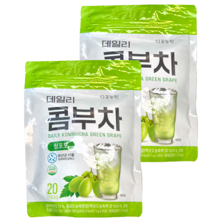 Danongwon 乳酸菌康普茶, 青葡萄口味，20條, 5g, 2袋
