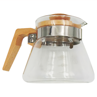 木柄咖啡壺 耐熱玻璃, 咖啡壺, 600ml, 1個
