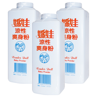 嬌娃 涼性爽身粉 保持身體乾爽, 300g, 3瓶