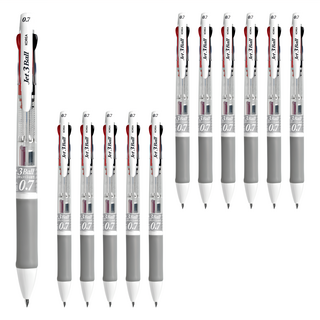 JAVAPEN Jet 3 Ball 油性三色筆 0.7mm, 白色, 12支