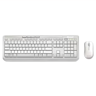 Microsoft 微軟 Wired 600 Desktop標準鍵盤滑鼠組 白色, 白色,, 1組