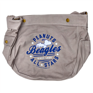 Kiiwi O Snoopy 休閒帆布隨身兩用包 PEANUS, 31 x 16 x 29cm, PEANUS 灰色